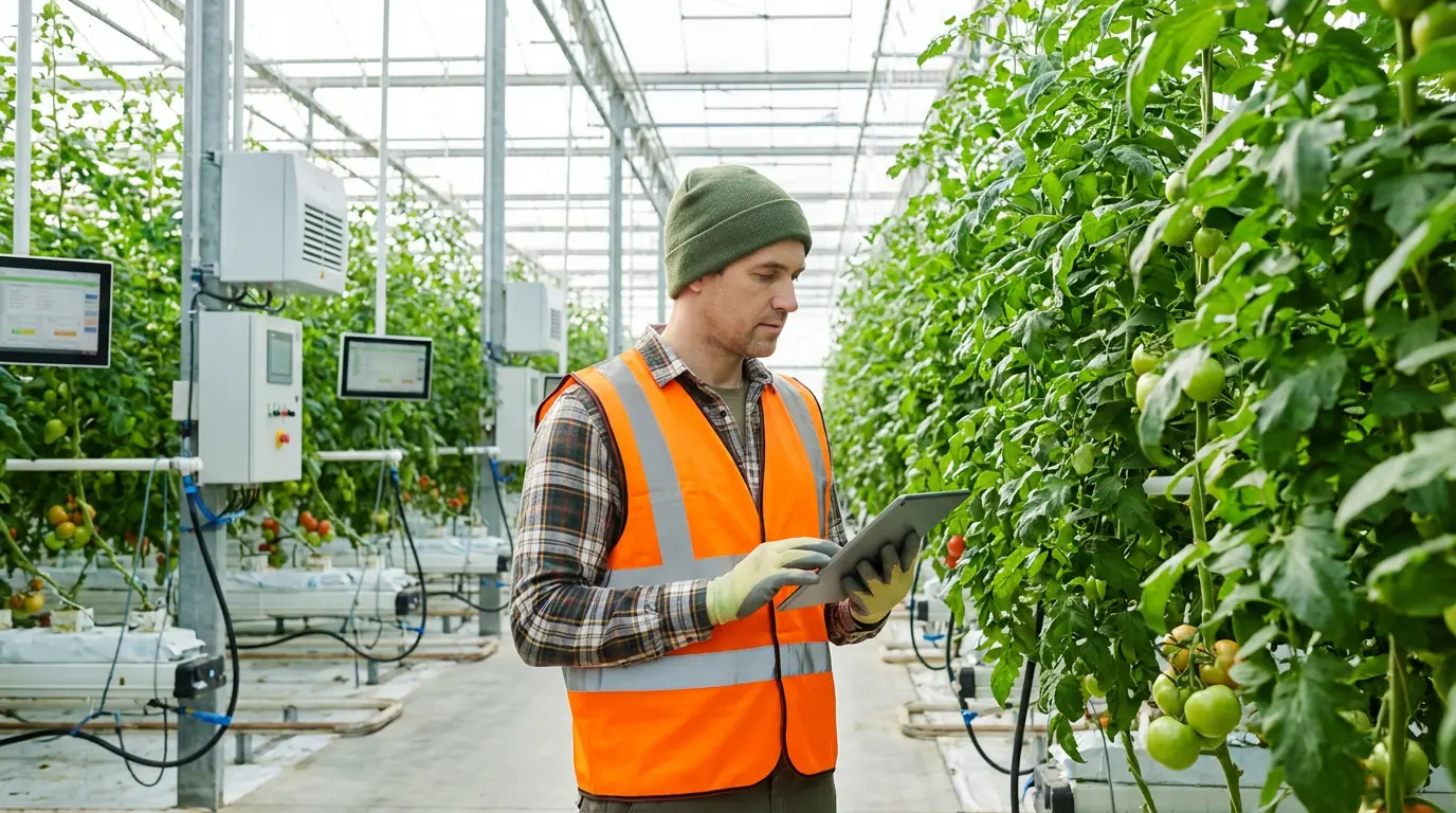 Protected cropping greenhouse landscape